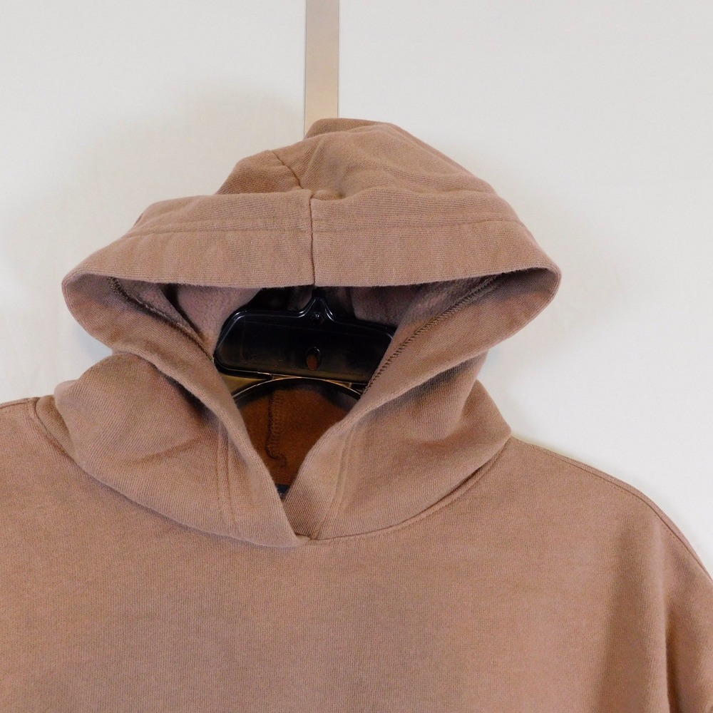 Old Navy SoComfy Brown Cropped Hoodie Sweatshirt Womens S Drop Shoulder Fleece - Picture 4 of 8